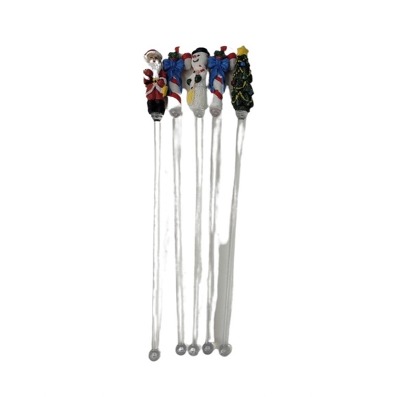 SALE - Christmas Glass Stir Sticks - Picture 2 of 2